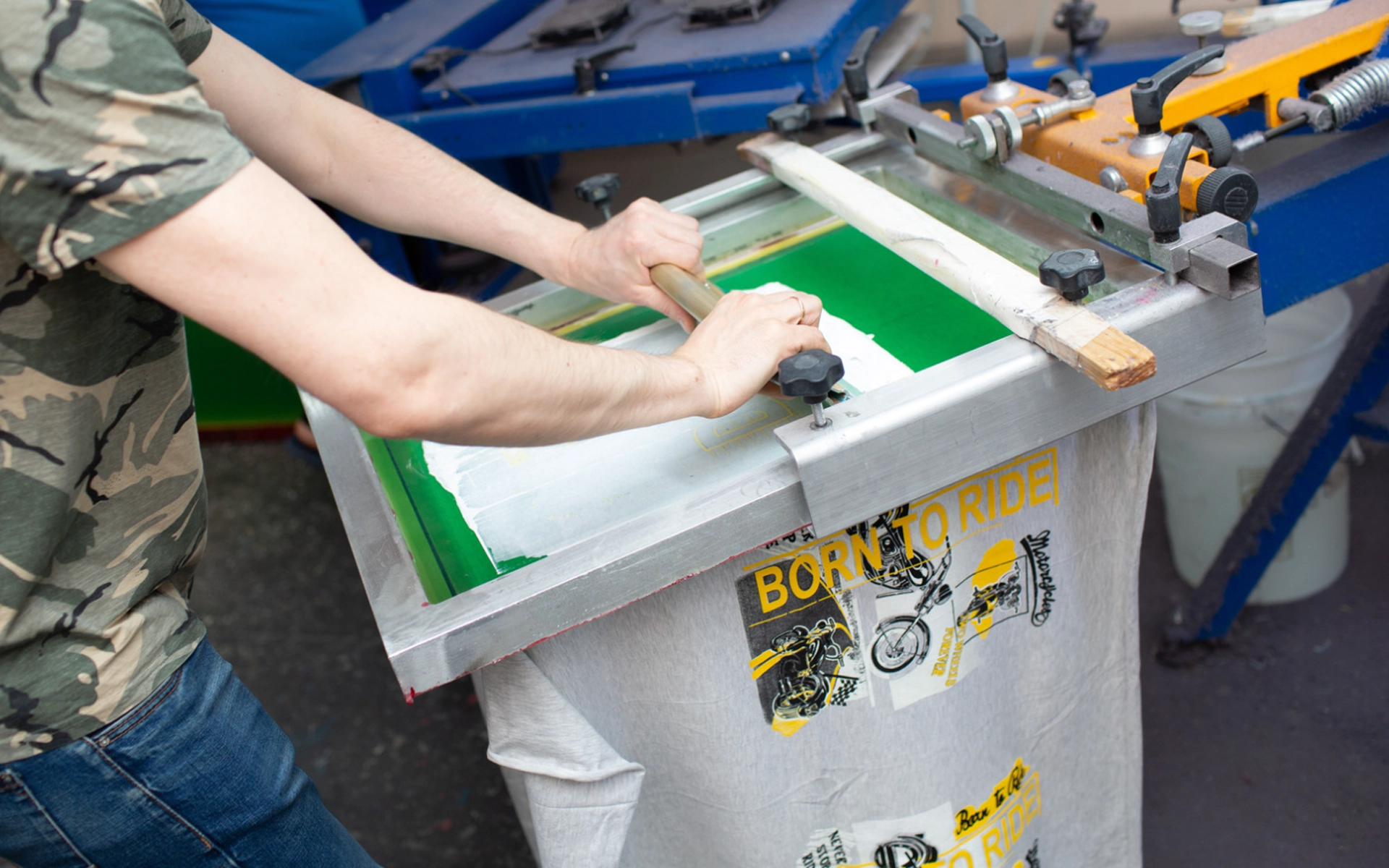hombre serigrafia camiseta